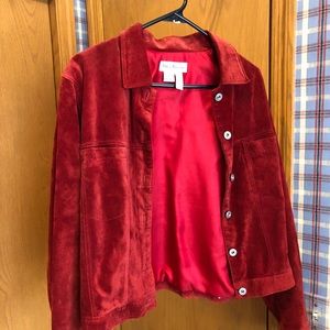 David Brooks red SUEDE jacket